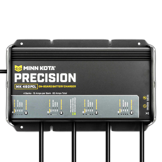 Minn Kota On-Board Precision Charger MK-460 PCL 4 Bank x 15 AMP LI Optimized Charger [1834604] - Premium Battery Chargers from Minn Kota - Just $599.99! Shop now at Brushy Creek Marine