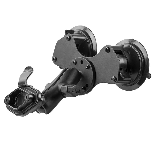RAM Mount Twist-Lock Dual Suction Mount w/Quick Release Adapter [RAM-B-189-326U] - Premium Suction Cup Mounts from RAM Mounting Systems - Just $73.49! Shop now at Brushy Creek Marine