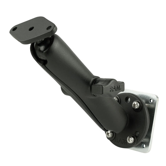 RAM Mount Double Ball Drill-Down Mount w/Diamond Plate  Backer Plate [RAM-B-138U-C-INT3] - Premium Surface Mount from RAM Mounting Systems - Just $55.49! Shop now at Brushy Creek Marine