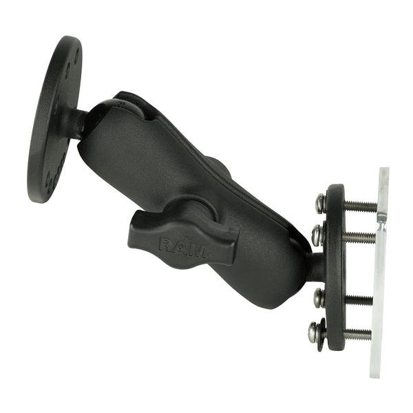 RAM Mount Double Ball Mount w/Backing Plate [RAM-B-101U-225B2] - Premium Surface Mount from RAM Mounting Systems - Just $43.49! Shop now at Brushy Creek Marine