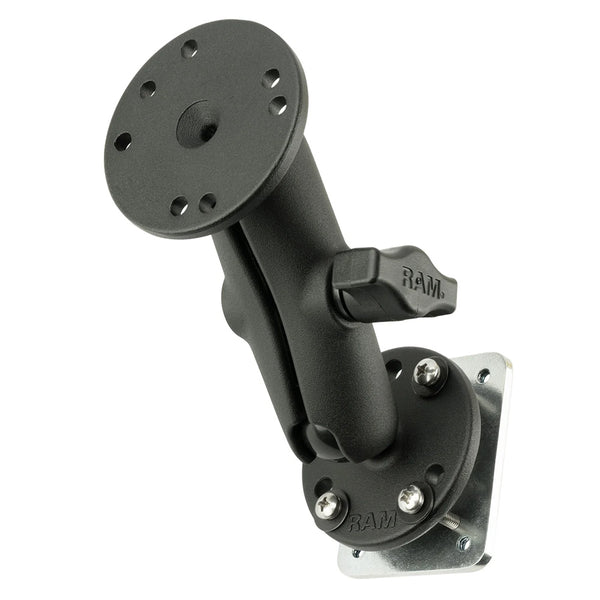 RAM Mount Double Ball Mount w/Backing Plate [RAM-B-101U-225B2] - Premium Surface Mount from RAM Mounting Systems - Just $43.49! Shop now at Brushy Creek Marine