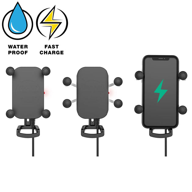 RAM Mount Tough-Charge 15W Waterproof Wireless Charging Motorcycle Mount [RAM-B-149Z-A-UN12W-V7M-1] - Premium Cell Phone Mounts from RAM Mounting Systems - Just $233.49! Shop now at Brushy Creek Marine