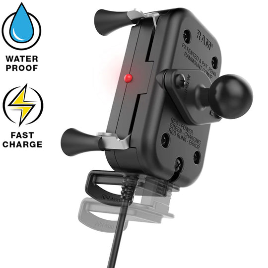 RAM Mount Tough-Charge 15W Waterproof Wireless Charging Holder w/Charger [RAM-HOL-UN12WB-V7M-1] - Premium Cell Phone Mounts from RAM Mounting Systems - Just $205.49! Shop now at Brushy Creek Marine