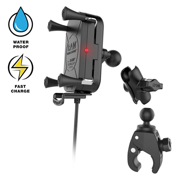 RAM Mount Tough-Charge 15W Wireless Charging Mount w/Tough-Claw [RAM-B-400-A-UN12W-V7M-1] - Premium Cell Phone Mounts from RAM Mounting Systems - Just $251.49! Shop now at Brushy Creek Marine