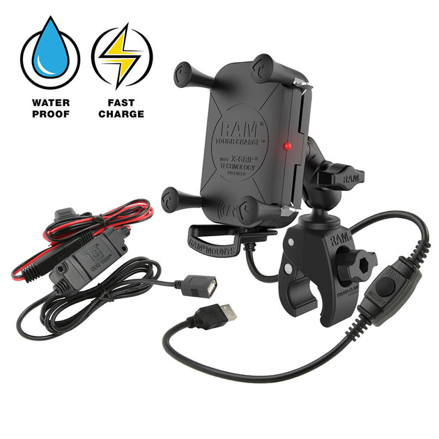 RAM Mount Tough-Charge 15W Wireless Charging Mount w/Tough-Claw [RAM-B-400-A-UN12W-V7M-1] - Premium Cell Phone Mounts from RAM Mounting Systems - Just $251.49! Shop now at Brushy Creek Marine