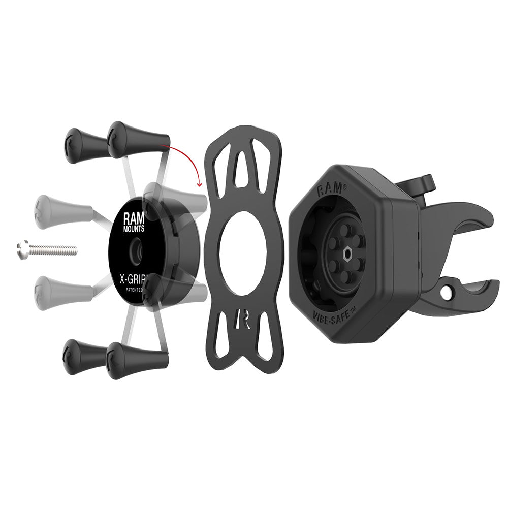 RAM Mount RAM X-Grip Phone Mount w/Vibe-Safe  Small Tough-Claw [RAM-HOL-UN7-462-400] - Premium Cell Phone Mounts from RAM Mounting Systems - Just $90.99! Shop now at Brushy Creek Marine