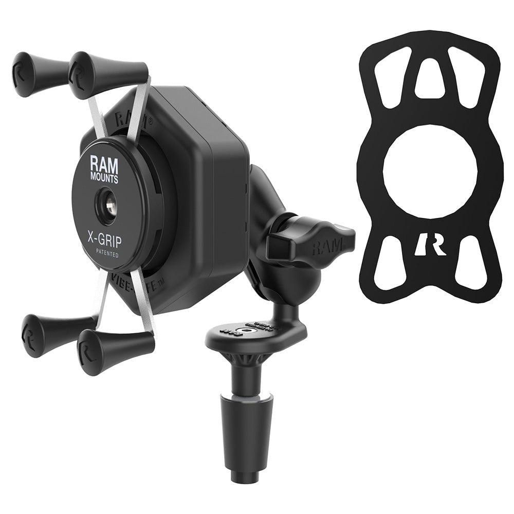 RAM Mount RAM X-Grip Phone Mount w/Vibe-Safe  Fork Stem Base - Short [RAM-B-176-A-UN7-462] - Premium Cell Phone Mounts from RAM Mounting Systems - Just $103.99! Shop now at Brushy Creek Marine