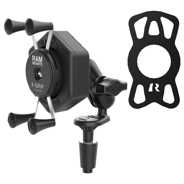 RAM Mount RAM X-Grip Phone Mount w/Vibe-Safe  Fork Stem Base - Short [RAM-B-176-A-UN7-462] - Premium Cell Phone Mounts from RAM Mounting Systems - Just $105.99! Shop now at Brushy Creek Marine