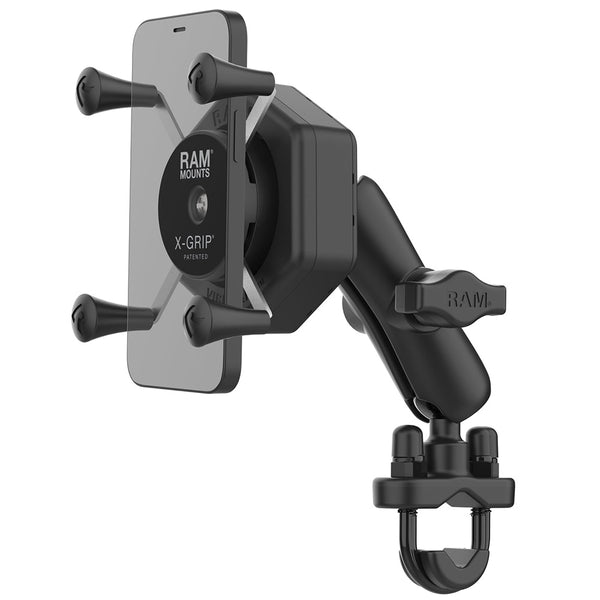 RAM Mount RAM X-Grip Phone Mount w/Vibe-Safe  U-Bolt Base - Medium [RAM-B-149Z-UN7-462] - Premium Cell Phone Mounts from RAM Mounting Systems - Just $104.49! Shop now at Brushy Creek Marine