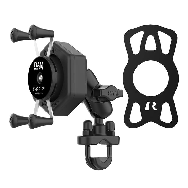 RAM Mount RAM X-Grip Phone Mount w/Vibe-Safe  U-Bolt Base - Short [RAM-B-149Z-A-UN7-462] - Premium Cell Phone Mounts from RAM Mounting Systems - Just $102.49! Shop now at Brushy Creek Marine