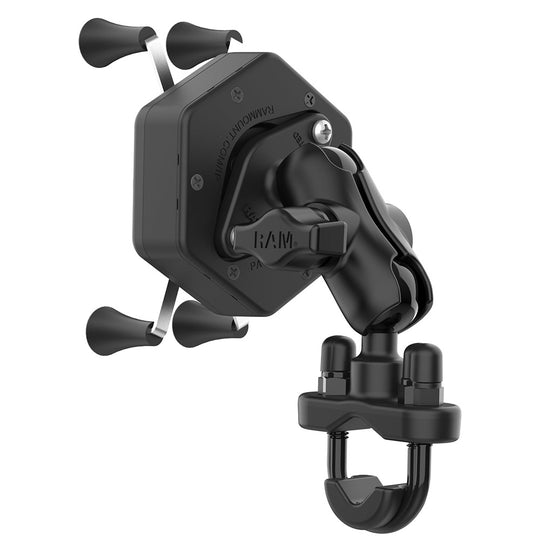 RAM Mount RAM X-Grip Phone Mount w/Vibe-Safe  U-Bolt Base - Short [RAM-B-149Z-A-UN7-462] - Premium Cell Phone Mounts from RAM Mounting Systems - Just $100.49! Shop now at Brushy Creek Marine