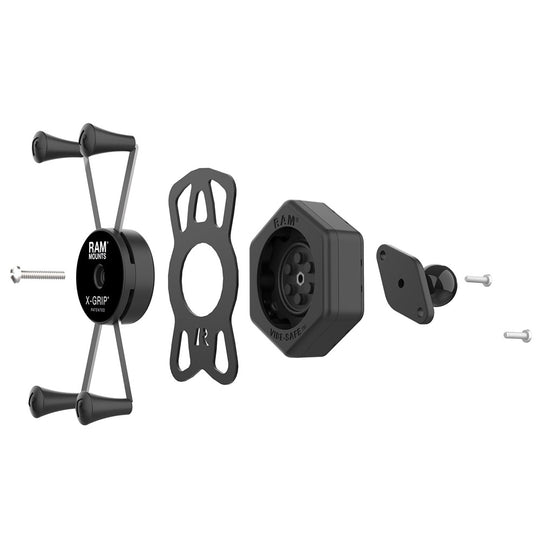RAM Mount RAM X-Grip Large Phone Holder w/Ball  Vibe-Safe Adapter [RAM-HOL-UN10B-462] - Premium Cell Phone Mounts from RAM Mounting Systems - Just $72.49! Shop now at Brushy Creek Marine