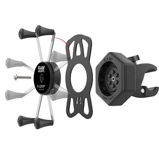 RAM Mount RAM X-Grip Large Phone Mount w/Vibe-Safe  Small Tough-Claw [RAM-HOL-UN10-462-400] - Premium Cell Phone Mounts from RAM Mounting Systems - Just $92.99! Shop now at Brushy Creek Marine
