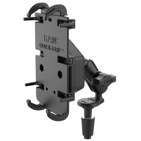 RAM Mount RAM Quick-Grip XL Phone Mount w/Vibe-Safe  Fork Stem Base - Short [RAM-B-176-A-PD4-462] - Premium Cell Phone Mounts from RAM Mounting Systems - Just $101.99! Shop now at Brushy Creek Marine