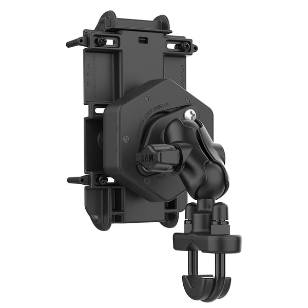 RAM Mount RAM Quick-Grip XL Phone Mount w/Vibe-Safe  U-Bolt Base - Short [RAM-B-149Z-A-PD4-462] - Premium Cell Phone Mounts from RAM Mounting Systems - Just $98.99! Shop now at Brushy Creek Marine