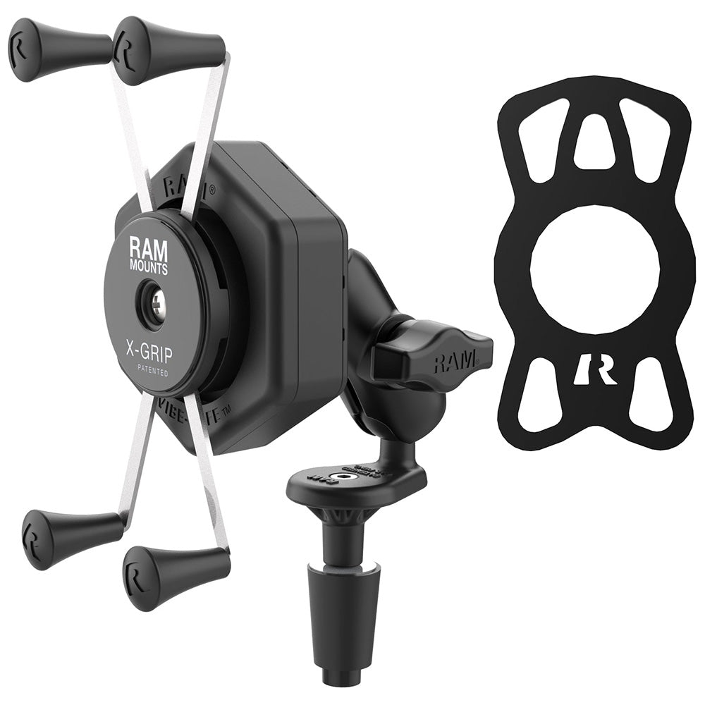 RAM Mount RAM X-Grip Large Phone Mount w/Vibe-Safe  Fork Stem Base - Short [RAM-B-176-A-UN10-462] - Premium Cell Phone Mounts from RAM Mounting Systems - Just $105.49! Shop now at Brushy Creek Marine