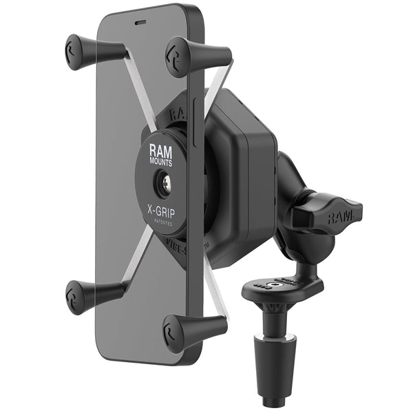 RAM Mount RAM X-Grip Large Phone Mount w/Vibe-Safe  Fork Stem Base - Short [RAM-B-176-A-UN10-462] - Premium Cell Phone Mounts from RAM Mounting Systems - Just $107.99! Shop now at Brushy Creek Marine