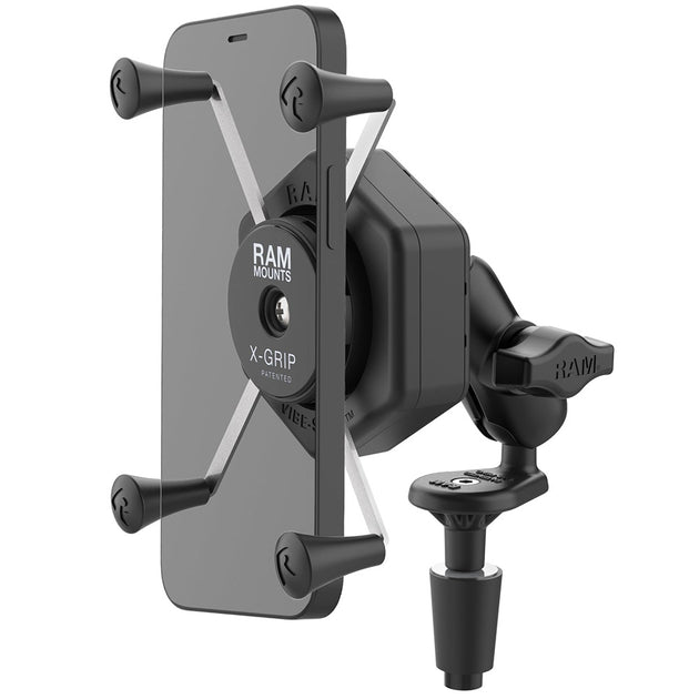 RAM Mount RAM X-Grip Large Phone Mount w/Vibe-Safe  Fork Stem Base - Short [RAM-B-176-A-UN10-462] - Premium Cell Phone Mounts from RAM Mounting Systems - Just $105.49! Shop now at Brushy Creek Marine