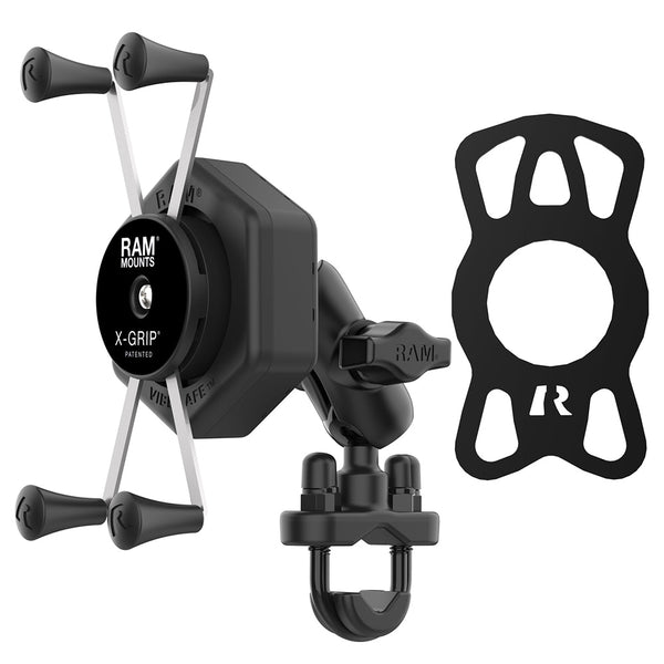 RAM Mount RAM X-Grip Large Phone Mount w/Vibe-Safe  U-Bolt Base - Short [RAM-B-149Z-A-UN10-462] - Premium Cell Phone Mounts from RAM Mounting Systems - Just $104.49! Shop now at Brushy Creek Marine