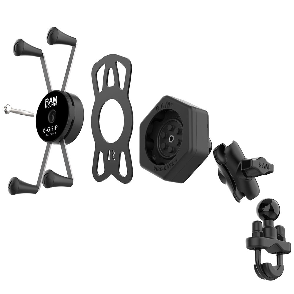 RAM Mount RAM X-Grip Large Phone Mount w/Vibe-Safe  U-Bolt Base - Short [RAM-B-149Z-A-UN10-462] - Premium Cell Phone Mounts from RAM Mounting Systems - Just $102.49! Shop now at Brushy Creek Marine