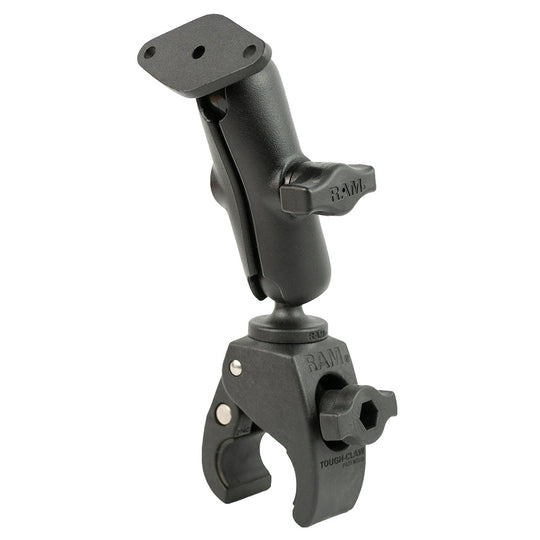 RAM Mount RAM Tough-Claw Small Clamp Mount w/Diamond Plate [RAM-B-400-238U] - Premium Rail/Handle Bar Mounts from RAM Mounting Systems - Just $58.49! Shop now at Brushy Creek Marine