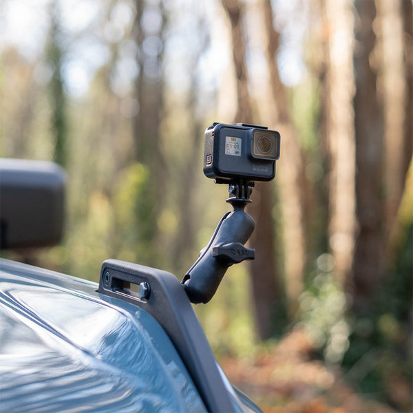 RAM Mount RAM Tough-Ball f/Bronco Hood Tie-Down w/Action Camera Adapter [RAP-B-379-252062-2SLW-A-GOP1U] - Premium Camera Mounts from RAM Mounting Systems - Just $42.49! Shop now at Brushy Creek Marine