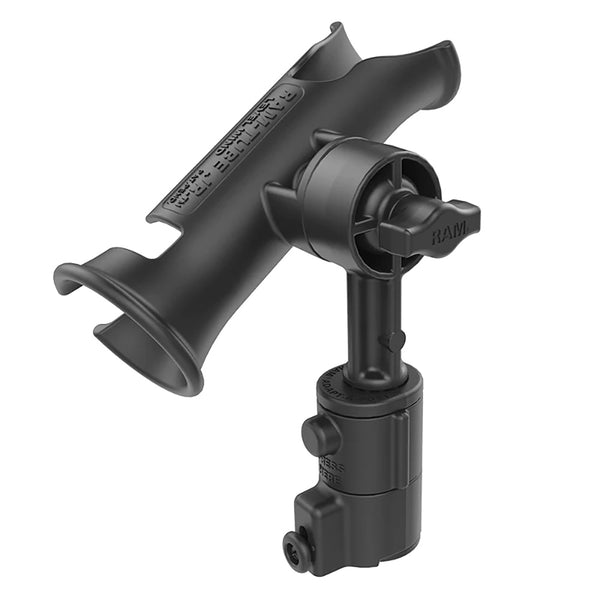 RAM Mount RAM Tube Jr. Holder w/Universal Adapt-A-Post Track Base - 4" Post [RAP-390-SAAPUTU] - Premium Fishing Rod Holders from RAM Mounting Systems - Just $35.99! Shop now at Brushy Creek Marine