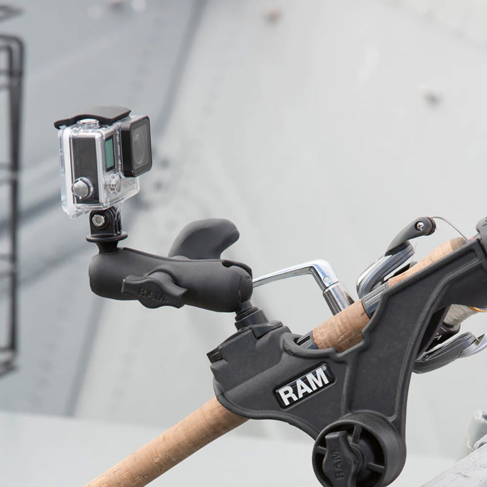 RAM Mount RAM ROD JR Fishing Rod Holder w/Dual T-Bolt Track Base [RAP-434-421] - Premium Fishing Rod Holders from RAM Mounting Systems - Just $35.99! Shop now at Brushy Creek Marine