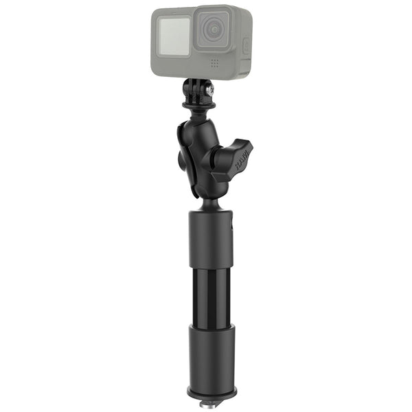 RAM Mount RAM Tough-Pole 9" Action Camera Track Mount [RAP-425-4-A-GOP1] - Premium Camera Mounts from RAM Mounting Systems - Just $48.99! Shop now at Brushy Creek Marine