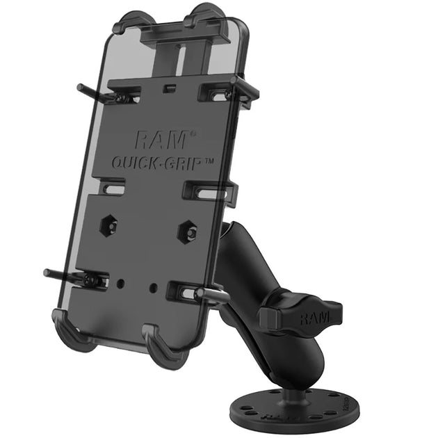 RAM Mount RAM Quick-Grip XL Spring-Loaded Phone Mount w/Drill-Down Base [RAM-B-138-PD4U] - Premium Cell Phone Mounts from RAM Mounting Systems - Just $54.99! Shop now at Brushy Creek Marine