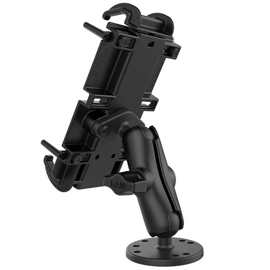 RAM Mount RAM Quick-Grip XL Spring-Loaded Phone Mount w/Drill-Down Base [RAM-B-138-PD4U] - Premium Cell Phone Mounts from RAM Mounting Systems - Just $54.99! Shop now at Brushy Creek Marine