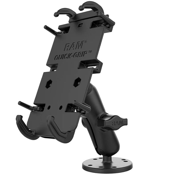 RAM Mount Quick-Grip XL Spring-Loaded Phone Mount with Drill-Down Base - Premium Cell Phone Mounts from RAM Mounting Systems - Just $55.99! Shop now at Brushy Creek Marine