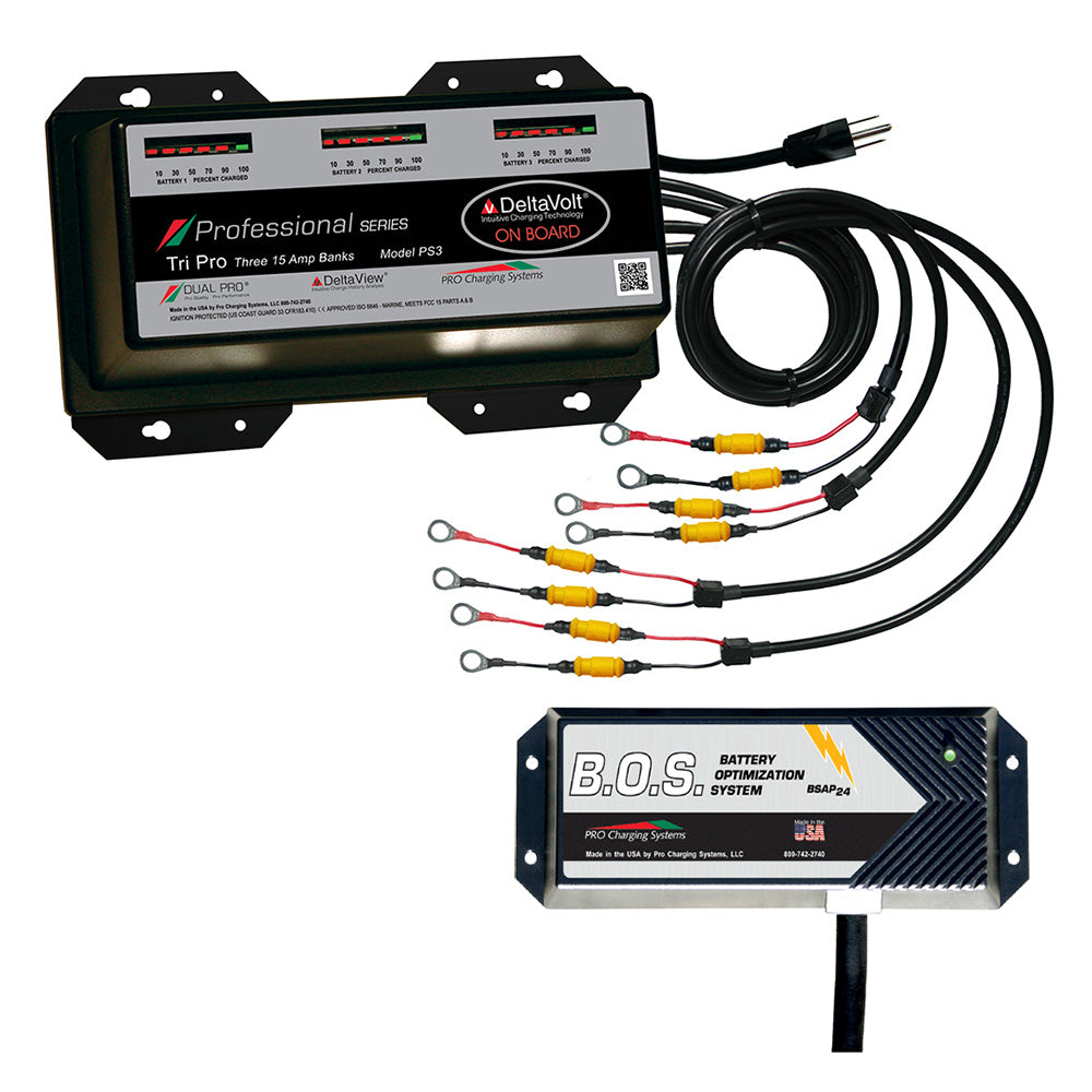Dual Pro PS3 3 Bank Battery Charger w/2 Bank B.O.S. [PS3/BOS12V2] - Premium Battery Chargers from Dual Pro - Just $1069.98! Shop now at Brushy Creek Marine