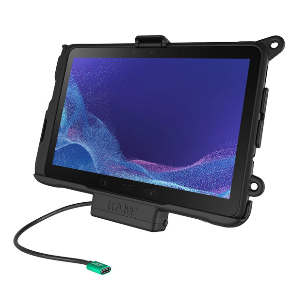 RAM Mount RAM USB-C Powered Dock f/Samsung Tab Active4 Pro  Tab Active Pro [RAM-HOL-SAM52CPU] - Premium Tablet Mounts from RAM Mounting Systems - Just $81.99! Shop now at Brushy Creek Marine