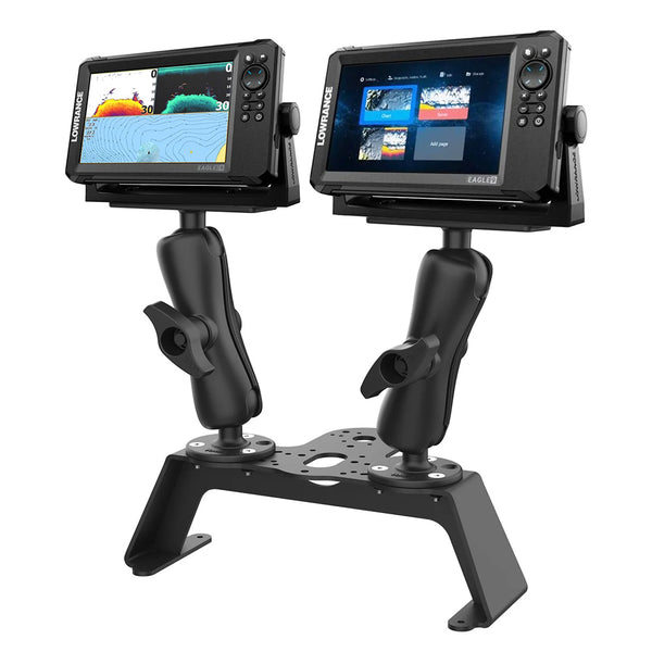 RAM Mount RAM Fishfinder Deck Kit w/Dual Marine Electronic Mount [RAM-FF1-D-115-2] - Premium Marine Electronics Mounts from RAM Mounting Systems - Just $496.99! Shop now at Brushy Creek Marine