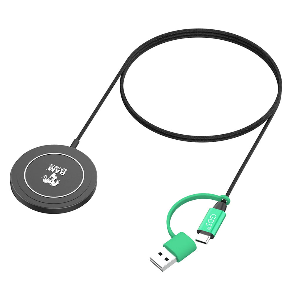 RAM Mount RAM Qi2 15W Wireless Charger [RAM-GDS-CHARGE-W2M] - Premium Cell Phone Mounts from RAM Mounting Systems - Just $52.71! Shop now at Brushy Creek Marine