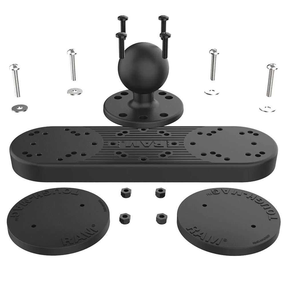 RAM Mount RAM Tough-Mag Double Magnetic Ball Base [RAM-202-333-MAG88U] - Premium C Size from RAM Mounting Systems - Just $149.49! Shop now at Brushy Creek Marine