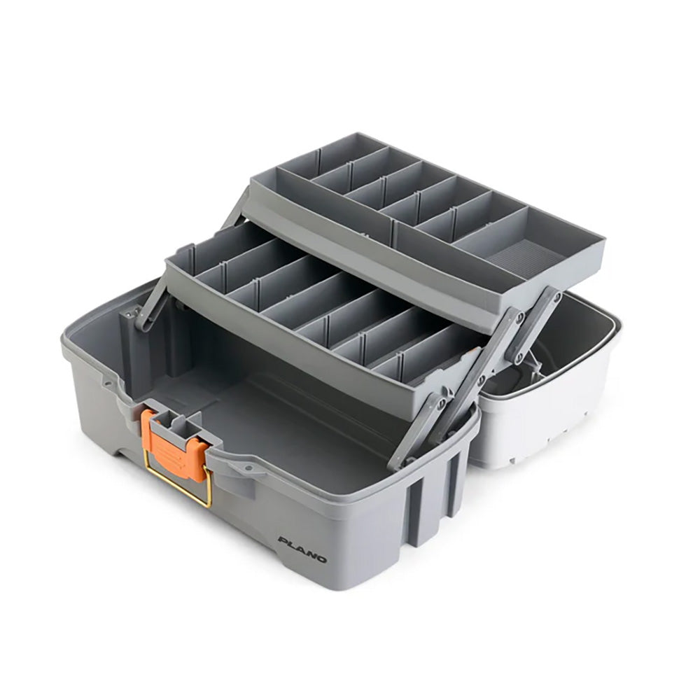 Plano Two-Tray Tackle Box - Light Grey/Dark Grey [P000403] - Premium Tackle Storage from Plano - Just $19.99! Shop now at Brushy Creek Marine
