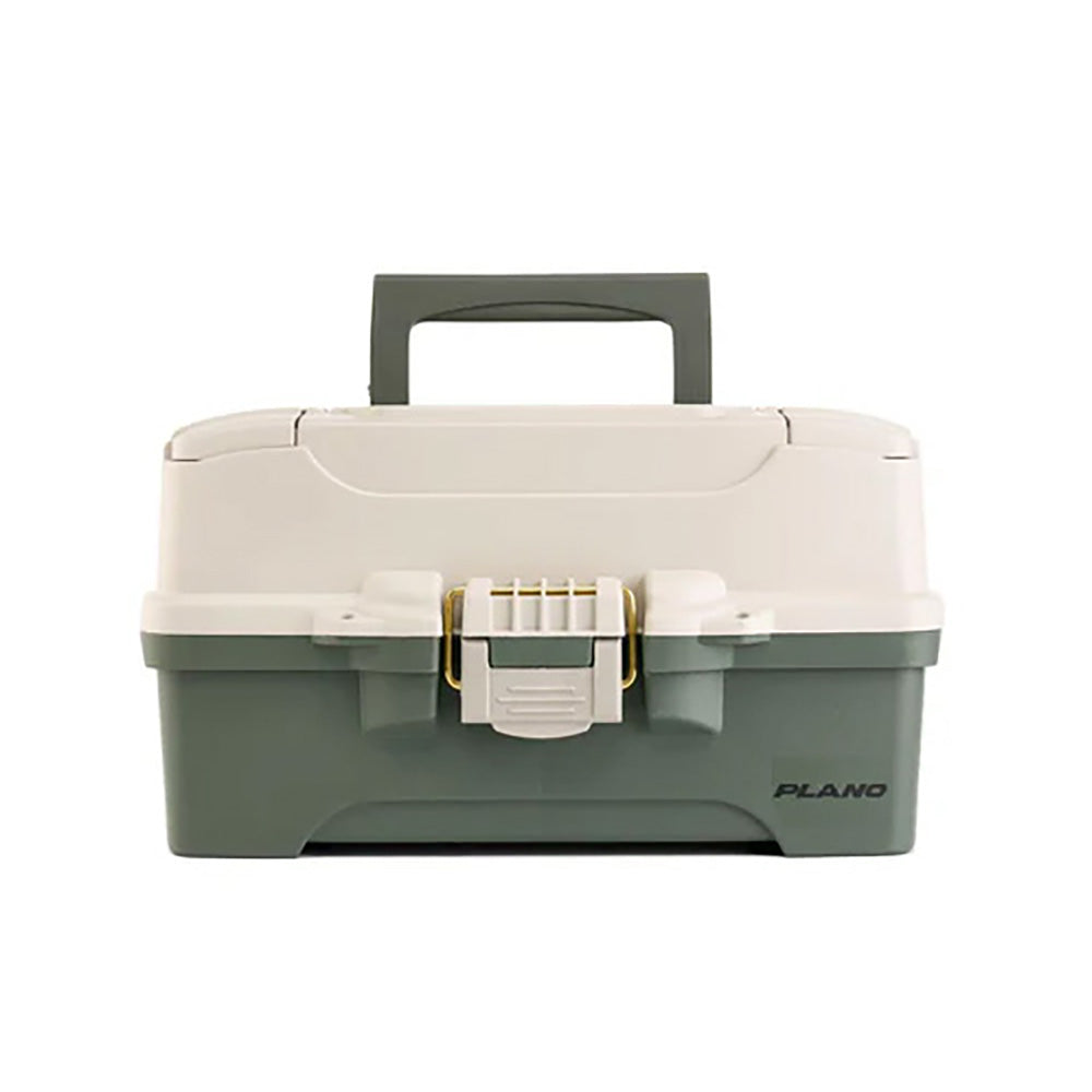 Plano Two-Tray Tackle Box - Green/Tan [P000404] - Premium Tackle Storage from Plano - Just $19.99! Shop now at Brushy Creek Marine