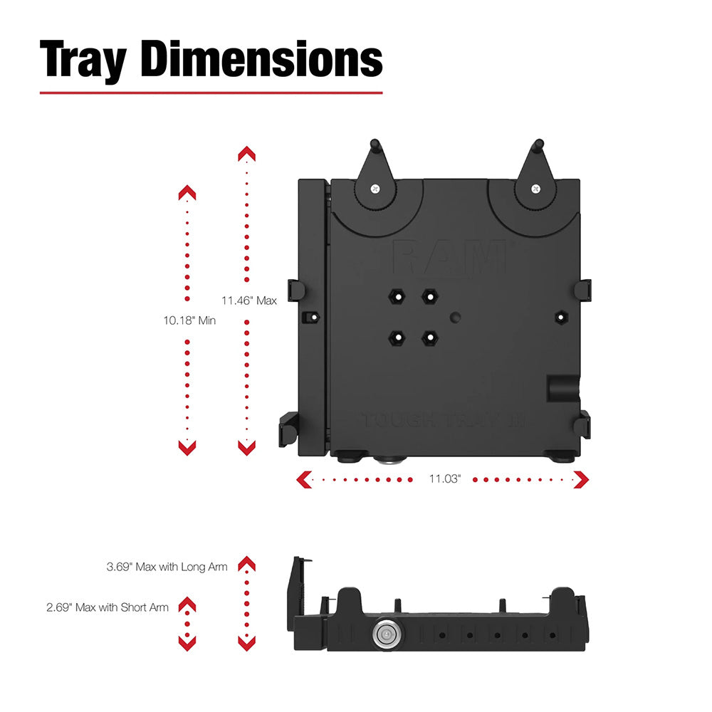 RAM Mount RAM No-Drill Laptop Mount f/'99-16 Ford F-250 - F750 + More [RAM-VB-185-SW3] - Premium Vehicle Laptop Mounts from RAM Mounting Systems - Just $424.99! Shop now at Brushy Creek Marine