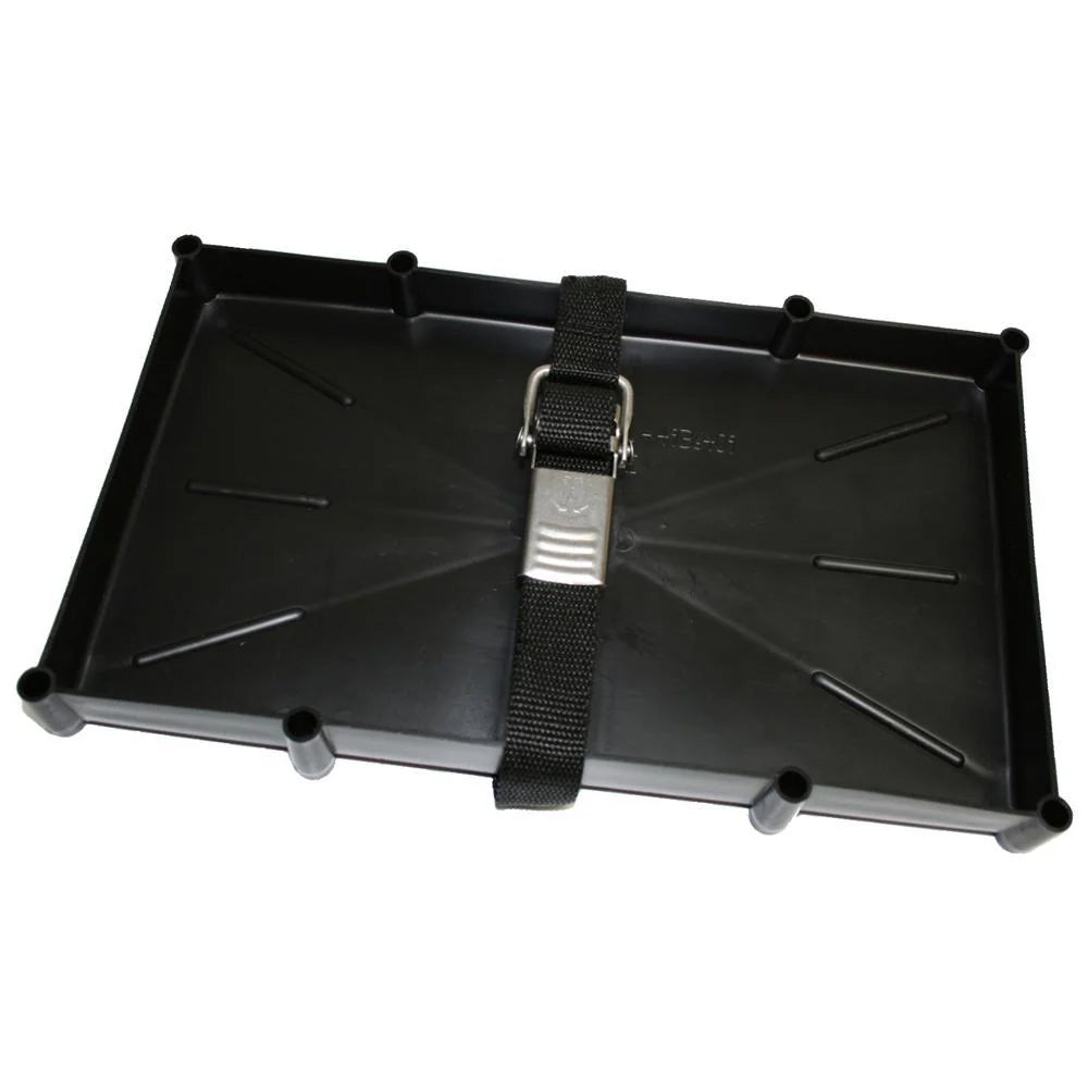 T-H Marine 27 Series Battery Holder Tray w/Stainless Buckled Strap [NBH-27-SSC-DP] - Premium Battery Management from T-H Marine Supplies - Just $20.99! Shop now at Brushy Creek Marine