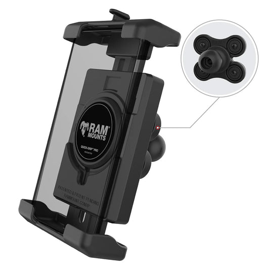 Ram Mount RAM Quick-Grip Pro XL Phone Holder w/Ball  Vibration Damper [RAM-HOL-PD7BVU] - Premium Cell Phone Mounts from RAM Mounting Systems - Just $110.99! Shop now at Brushy Creek Marine