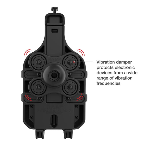 Ram Mount RAM Quick-Grip Pro Phone Holder w/Ball  Vibration Damper [RAM-HOL-PD5BVU] - Premium Cell Phone Mounts from RAM Mounting Systems - Just $127.99! Shop now at Brushy Creek Marine