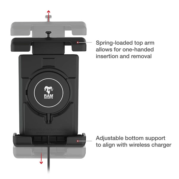 Ram Mount RAM Quick-Grip Pro XL w/Ball  Qi2 15W Wireless Charger [RAM-HOL-PD7B-W2MU] - Premium Cell Phone Mounts from RAM Mounting Systems - Just $158.99! Shop now at Brushy Creek Marine