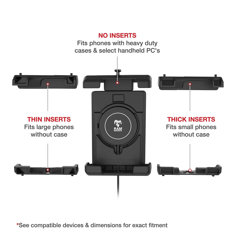 Ram Mount RAM Quick-Grip Pro XL w/Ball  Qi2 15W Wireless Charger [RAM-HOL-PD7B-W2MU] - Premium Cell Phone Mounts from RAM Mounting Systems - Just $158.99! Shop now at Brushy Creek Marine
