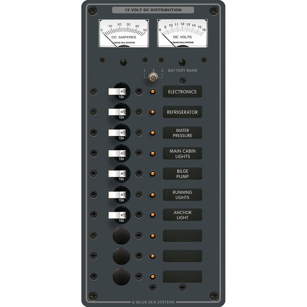 Blue Sea 8082 DC 10 Position Toggle Branch Circuit Breaker Panel [8082] - Premium Electrical Panels from Blue Sea Systems - Just $748.99! Shop now at Brushy Creek Marine