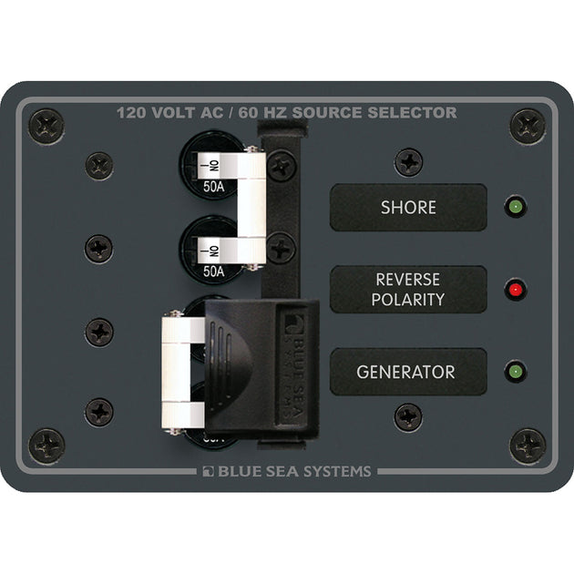 Blue Sea 8061 AC Toggle Source Selector 120V AC - 50AMP [8061] - Premium Electrical Panels from Blue Sea Systems - Just $342.99! Shop now at Brushy Creek Marine