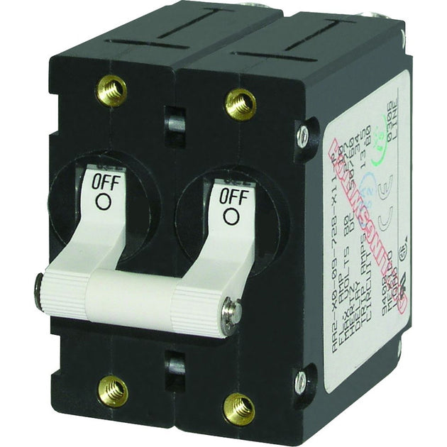 Blue Sea 7242 A-Series Double Pole Toggle - 50AMP - White [7242] - Premium Circuit Breakers from Blue Sea Systems - Just $73.99! Shop now at Brushy Creek Marine