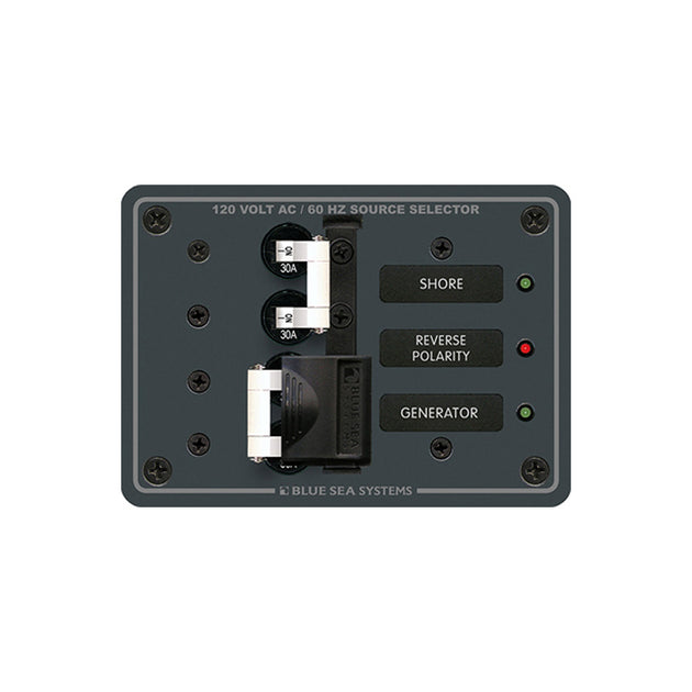 Blue Sea 8032 AC Toggle Source Selector 120V AC - 30AMP - White Switches [8032] - Premium Electrical Panels from Blue Sea Systems - Just $337.99! Shop now at Brushy Creek Marine
