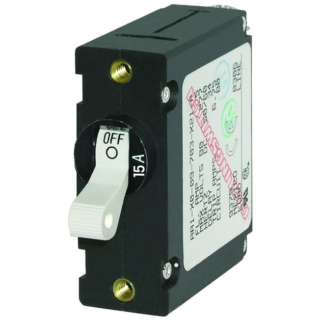 Blue Sea 7210 AC/DC Single Pole Magnetic World Circuit Breaker - 15AMP [7210] - Premium Circuit Breakers from Blue Sea Systems - Just $31.99! Shop now at Brushy Creek Marine